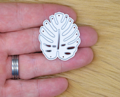 Swiss Cheese Leaf Metal Cutting Die, Monstera, Card making, Scrapbooking, Crafts
