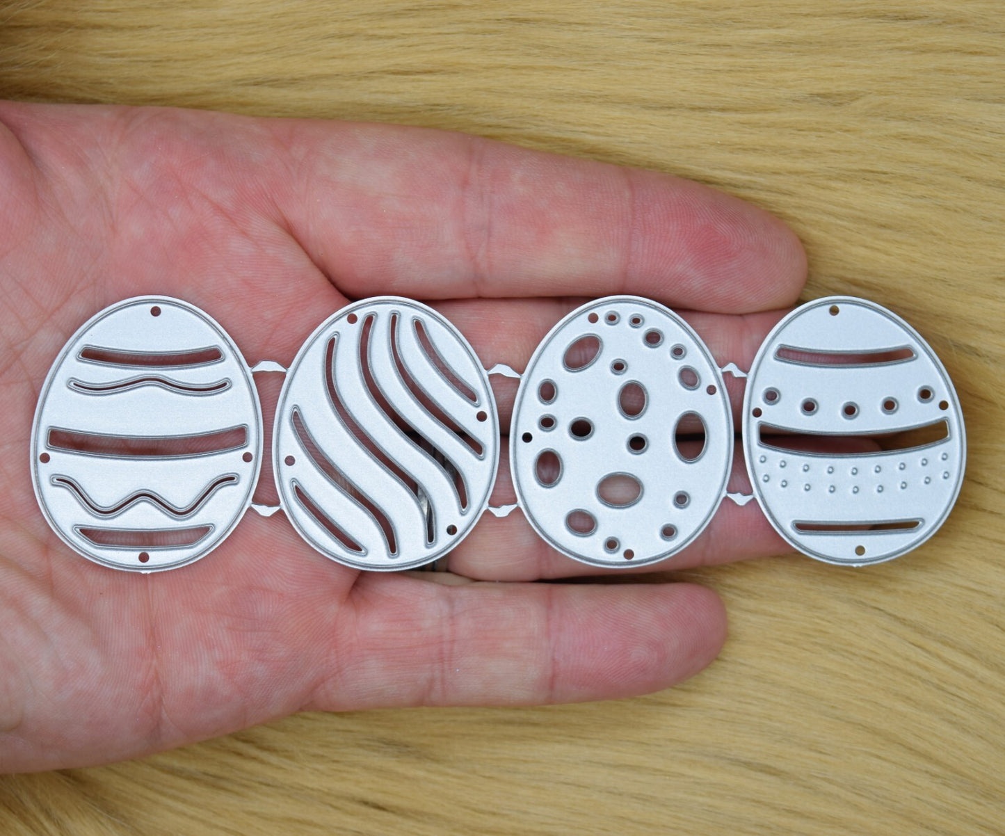 4 Decorative Easter Egg Metal Cutting Dies, Eggs, Card Making, Paper Crafts, D5