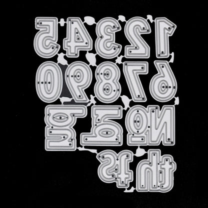 Double Cut Metal Cutting Dies Numbers Set + Th, St, Rd, Nd, No, Card making,  A4
