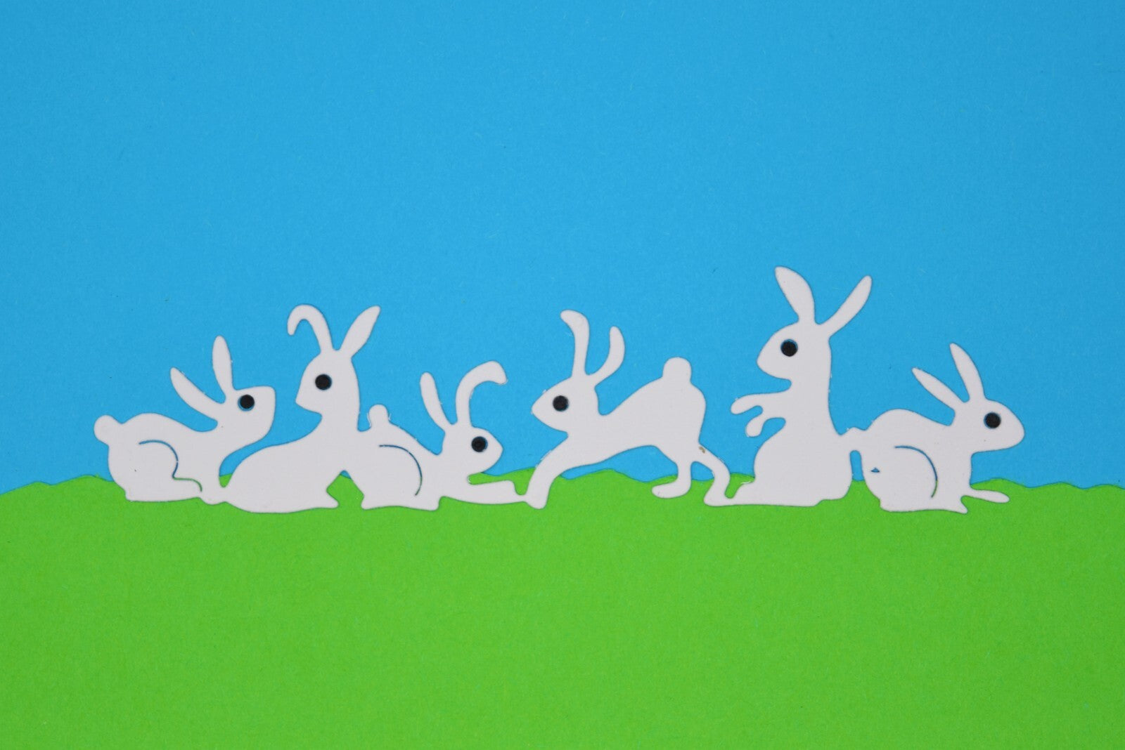 Easter Bunnies Rabbits Metal Cutting Die, Card Making, Scrapbooking, Crafts, J1