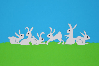 Easter Bunnies Rabbits Metal Cutting Die, Card Making, Scrapbooking, Crafts, J1
