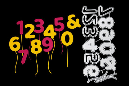 🎈Balloon Numbers Metal Cutting Dies, Card making, Scrapbooking UK SELLER E5 🎈