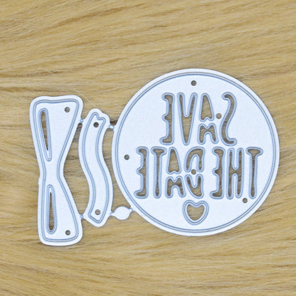 'Save The Date' Sentiments Metal Cutting Die, Invitations, Wedding, Party, K0