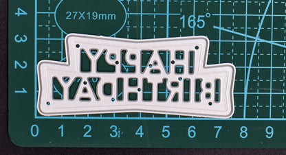 'Happy Birthday' Sentiments Metal Cutting Die,  Card Making, Scrapbooking A5