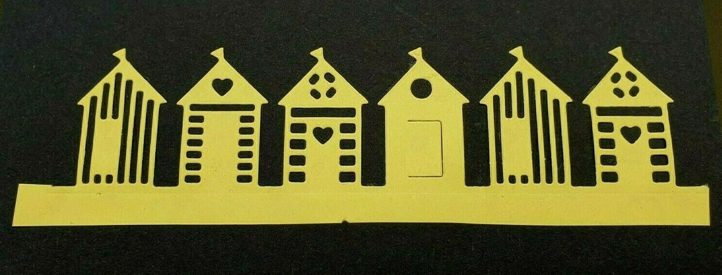 Beach Huts Quality Metal Cutting Die, Card making, Scrapbooking **UK SELLER** A8