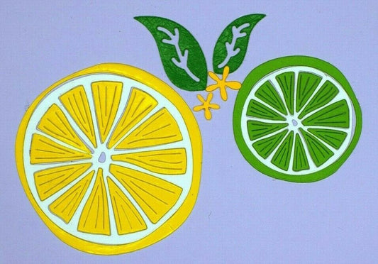 Citrus Fruits Quality Metal Cutting Dies, Limes, Lemons, Oranges, Card making B4