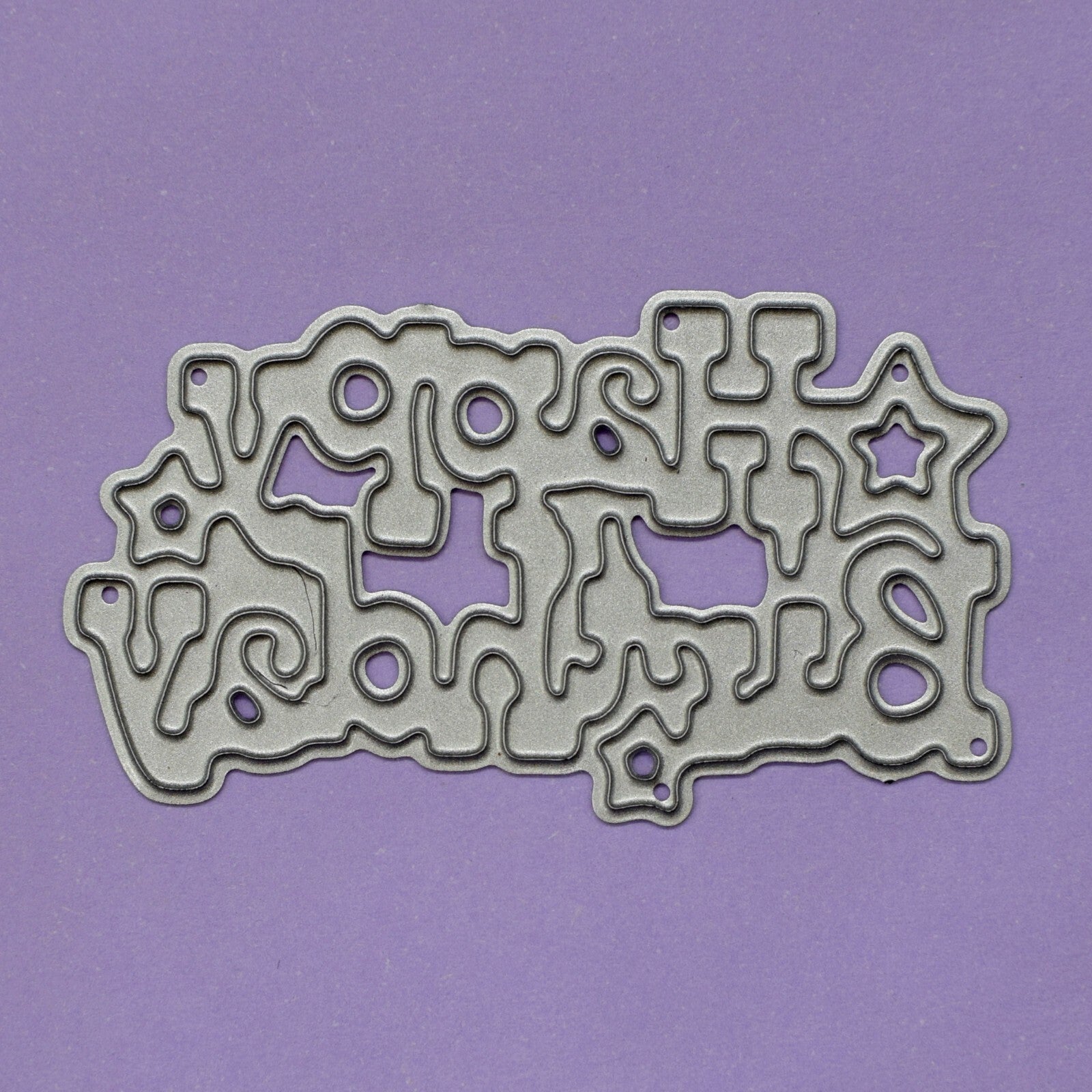 A 'Happy Birthday' Sentiments Metal Cutting Die, Card Making, Paper Crafts  A7