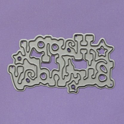 A 'Happy Birthday' Sentiments Metal Cutting Die, Card Making, Paper Crafts  A7