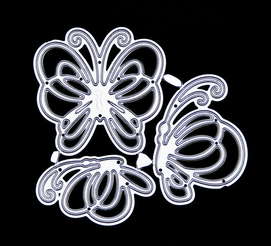 3 Metal Cutting Dies, Decorative Butterflies, Card Making, Scrapbooking B1