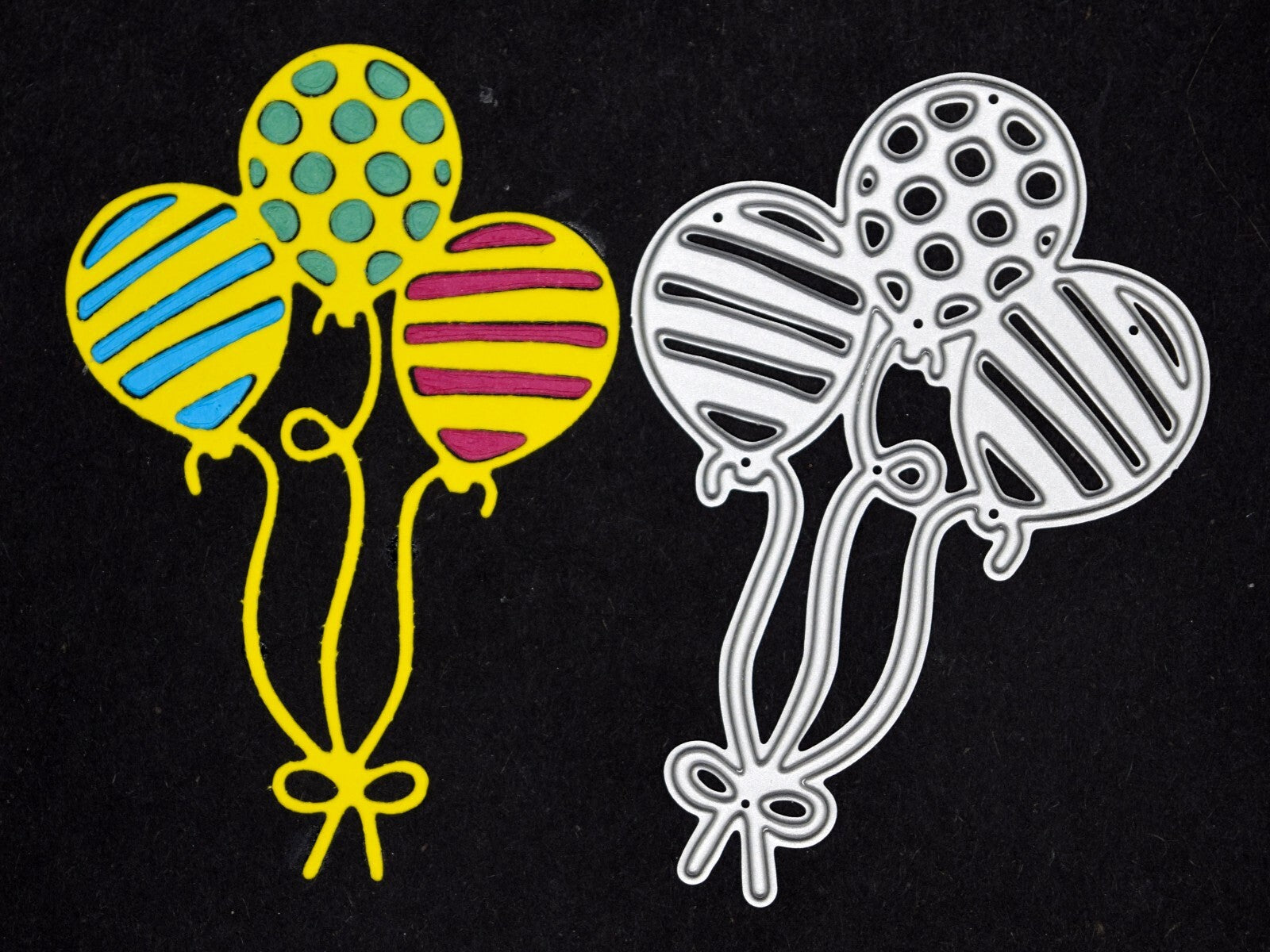 3 Balloons Metal Cutting Die, Party, Birthday, Scrapbooking, Card Making, A3