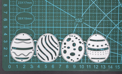 4 Decorative Easter Egg Metal Cutting Dies, Eggs, Card Making, Paper Crafts, D5