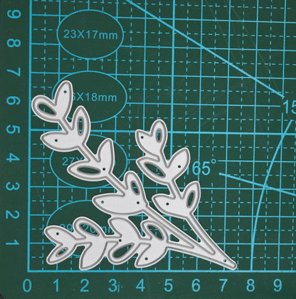 Metal Cutting Die Of Leaves On 3 Stems, Leaf, Card making, Scrapbooking, A9