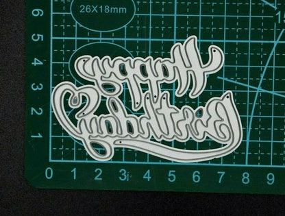 'Happy Birthday' Metal Cutting Die, Card Making, Scrapbooking **UK SELLER** E3