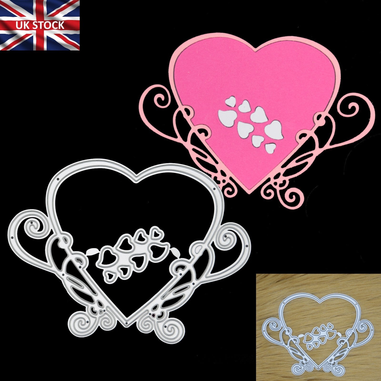 Stylish & Elegant Heart Metal Cutting Die With An 8 Cut Hearts Die, Crafts A9