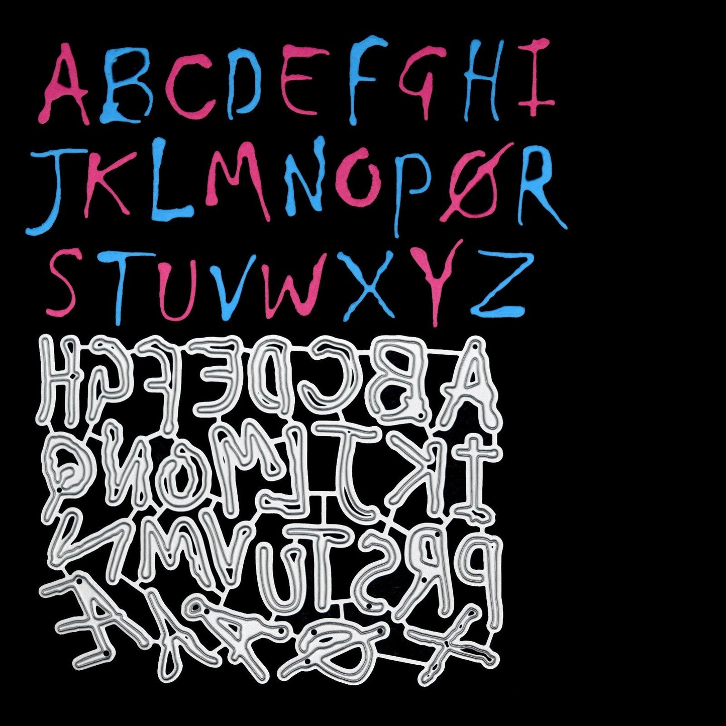 ⭐ Uppercase Spooky Alphabet Metal Cutting Dies Set + More, Card making  E5 ⭐