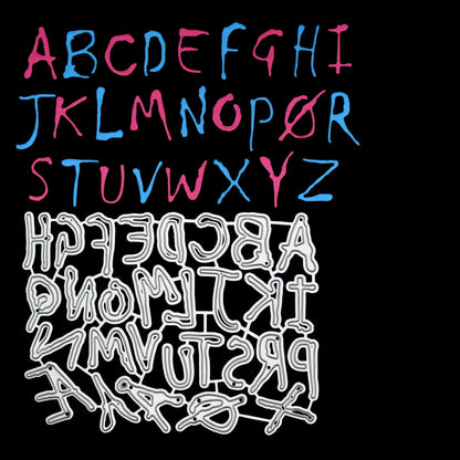 ⭐ Uppercase Spooky Alphabet Metal Cutting Dies Set + More, Card making  E5 ⭐