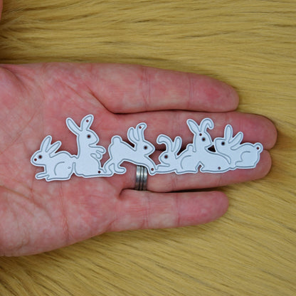 Easter Bunnies Rabbits Metal Cutting Die, Card Making, Scrapbooking, Crafts, J1