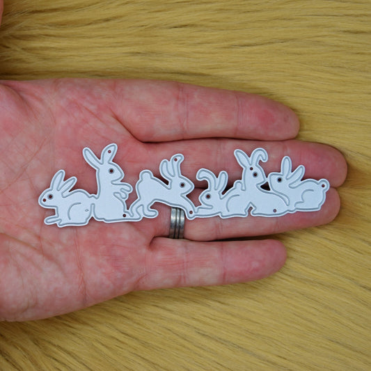 Easter Bunnies Rabbits Metal Cutting Die, Card Making, Scrapbooking, Crafts, J1