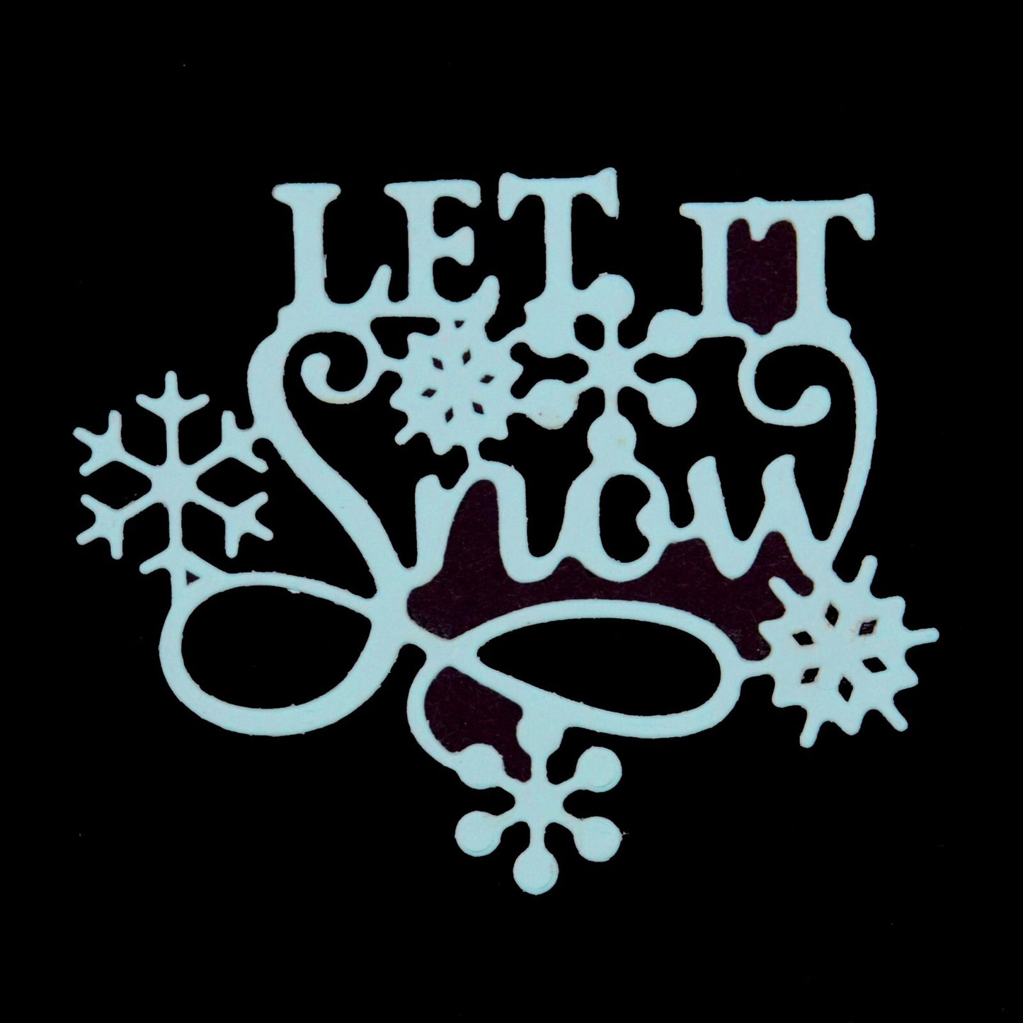 A "Let It Snow" Sentiments Metal Cutting Die, Card Making Scrapbooking Crafts D5