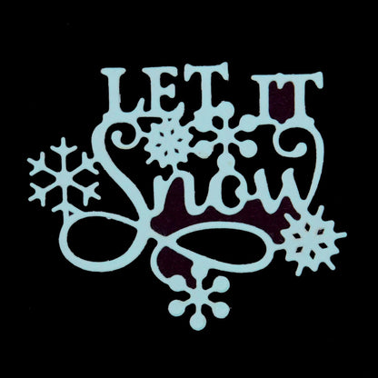 A "Let It Snow" Sentiments Metal Cutting Die, Card Making Scrapbooking Crafts D5