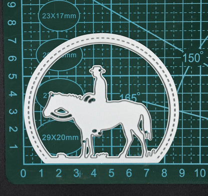 🐴 Horse & Cowboy Rider Metal Cutting Die, Card Making Crafts *UK SELLER* F1 🐴