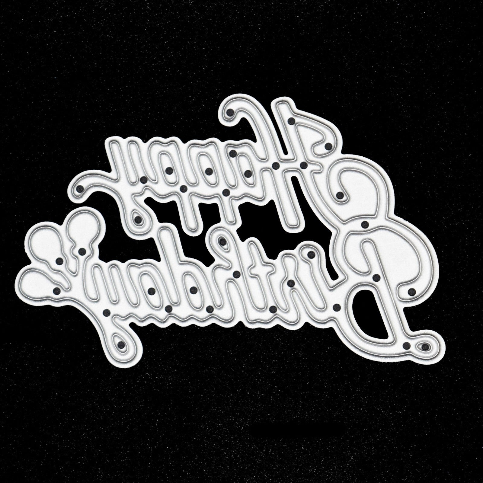 'Happy Birthday' + Balloons Sentiments Metal Cutting Die, Card Making A7