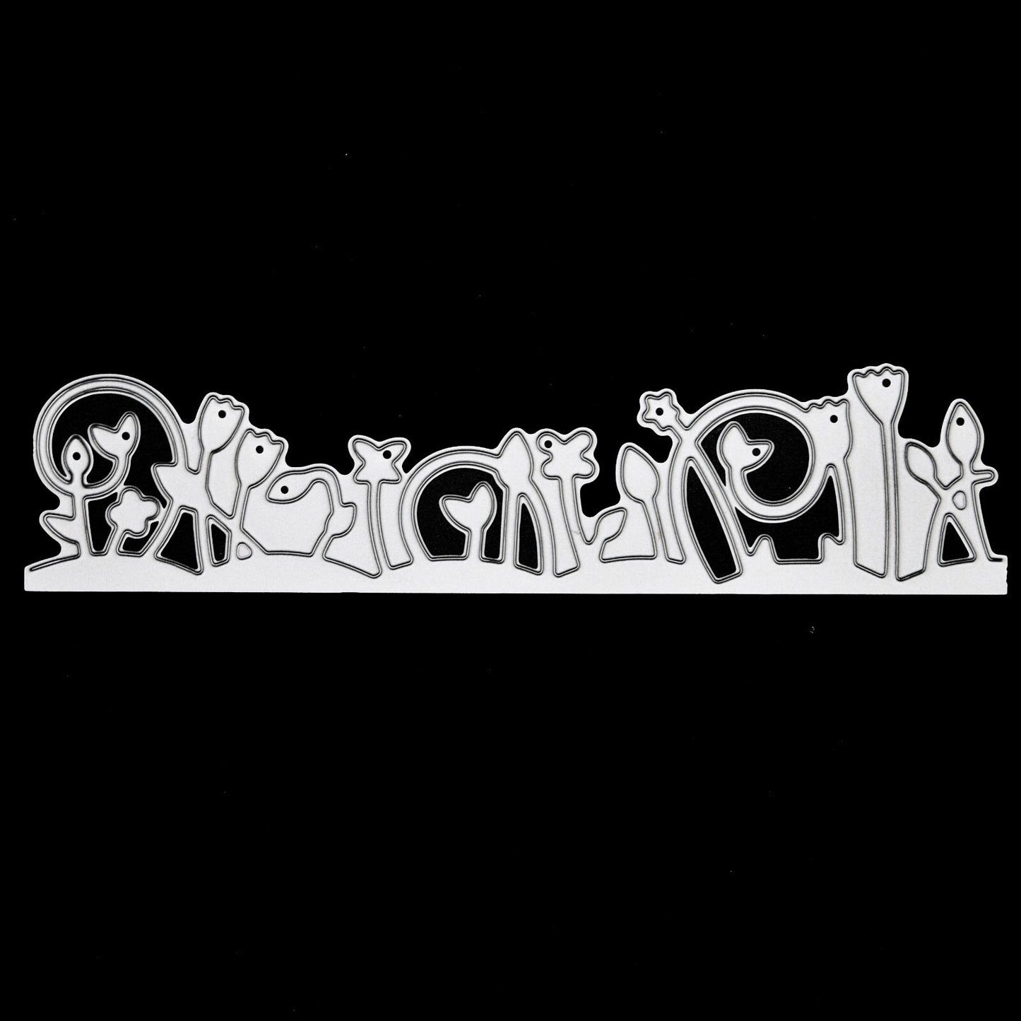 Metal Cutting Die Decorative Flowers Border, Card making, Scrapbooking A7 