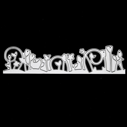Metal Cutting Die Decorative Flowers Border, Card making, Scrapbooking A7 