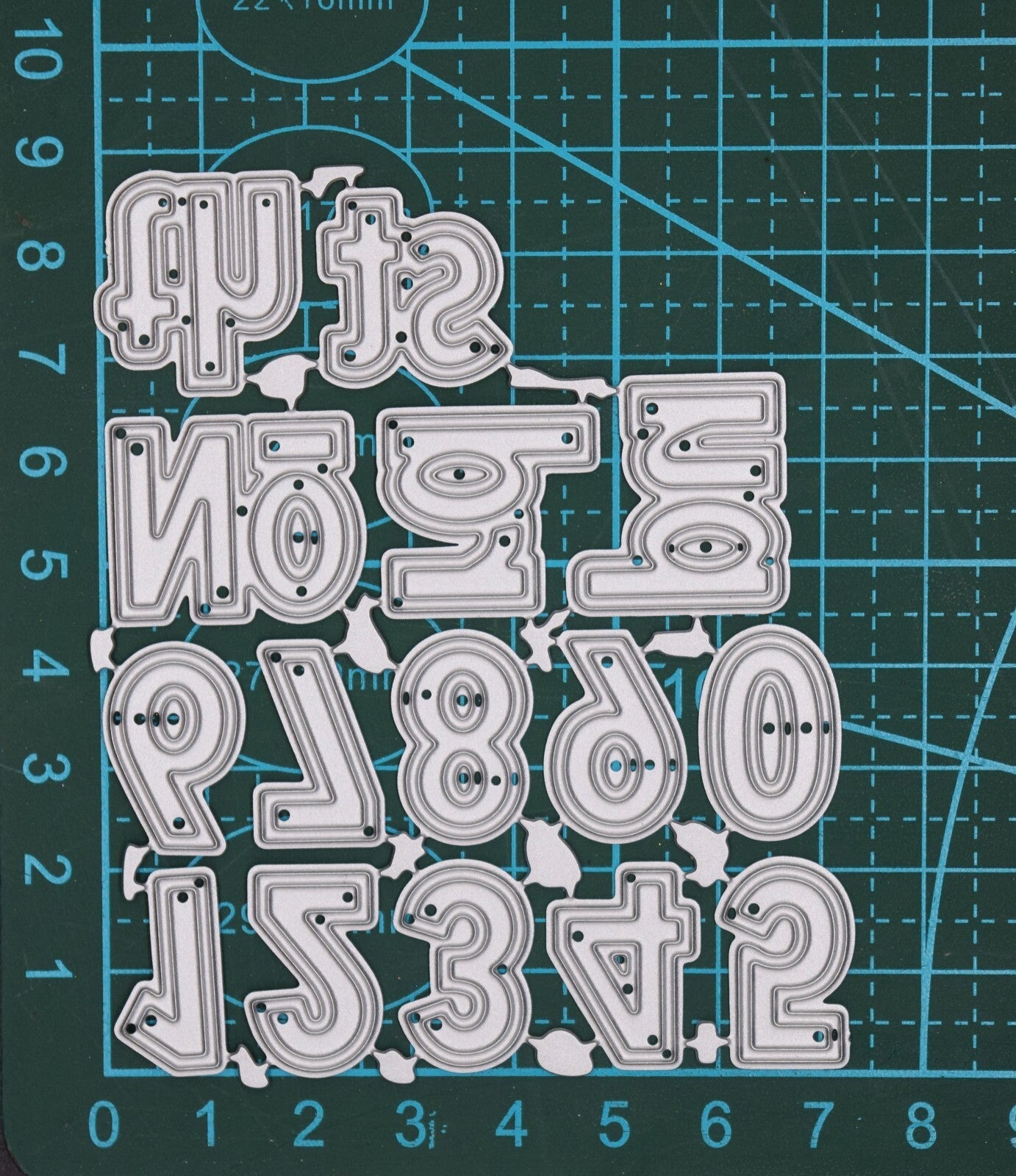 Double Cut Metal Cutting Dies Numbers Set + Th, St, Rd, Nd, No, Card making,  A4