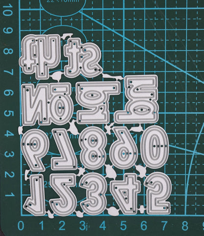 Double Cut Metal Cutting Dies Numbers Set + Th, St, Rd, Nd, No, Card making,  A4