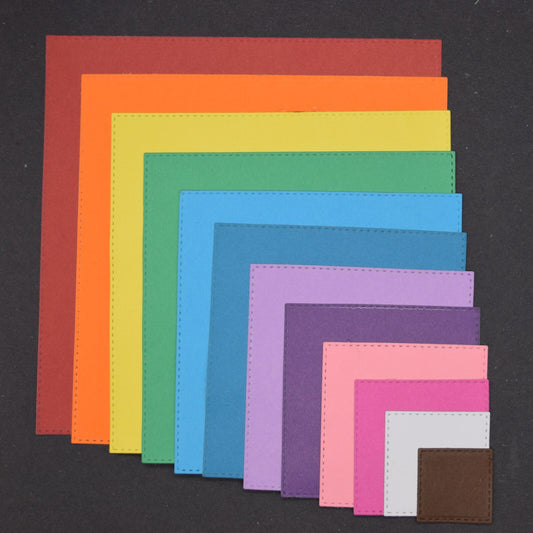 Nest of 12 Square Stitch Patterned Metal Cutting Dies Card Making *UK SELLER* G6
