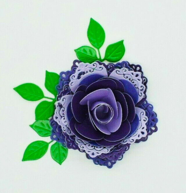 3D Rose Flower Metal Cutting Dies – Layered Floral Set