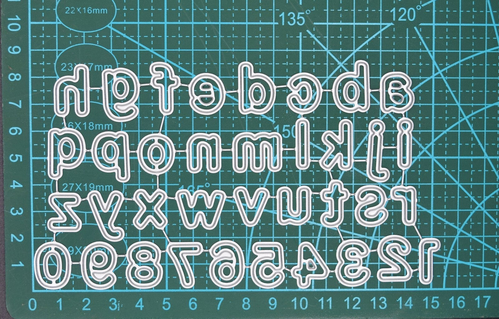 Lowercase Alphabet Letters & Numbers Metal Cutting Die, Card making, D7