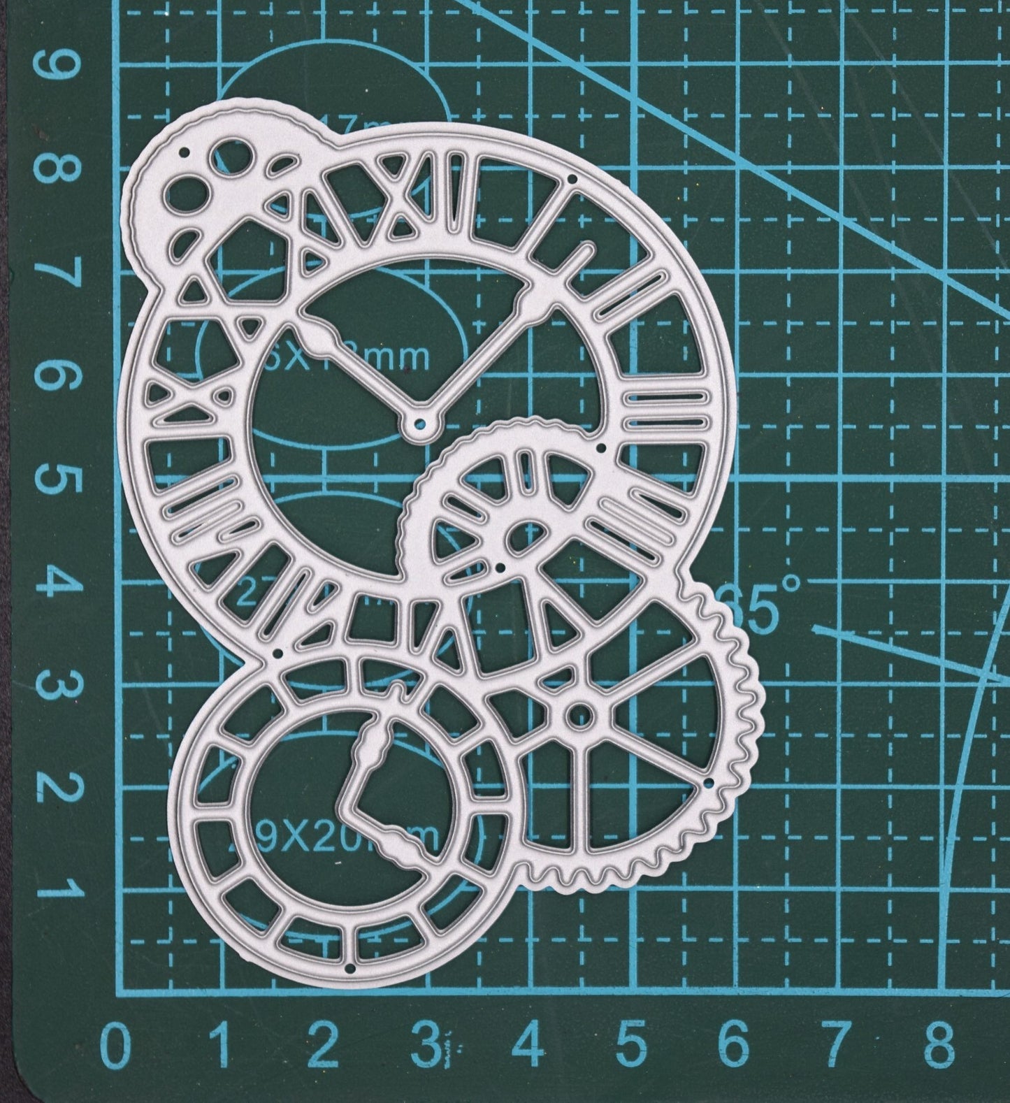 Steampunk Metal Cutting Die of Clocks & Cogs, Card Making, Scrapbooking, A8
