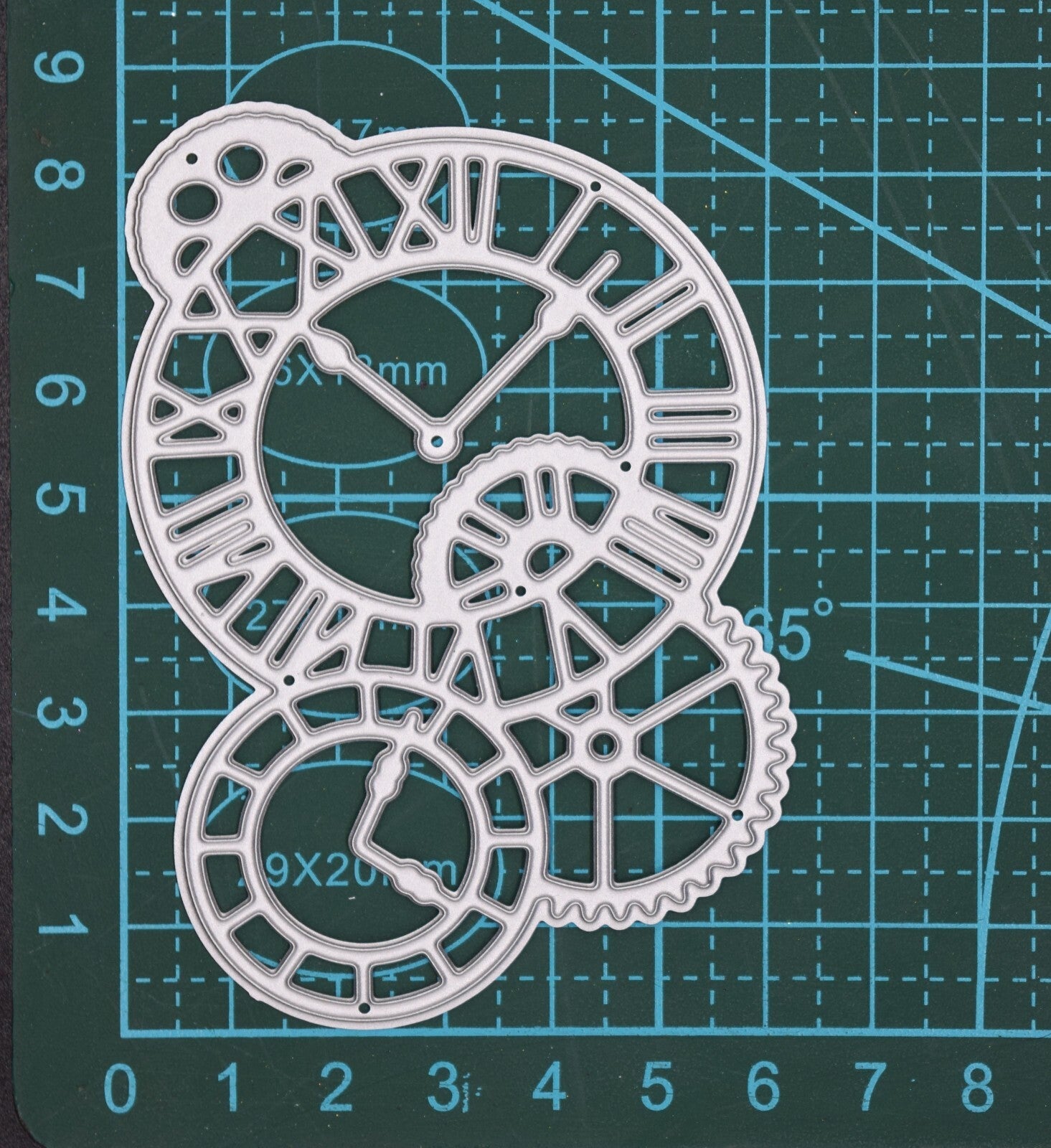 Steampunk Metal Cutting Die of Clocks & Cogs, Card Making, Scrapbooking, A8