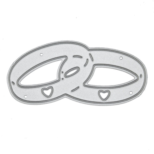 Linked Wedding Rings Metal Cutting Die, Engagement, MR & MRS,  Card making A8