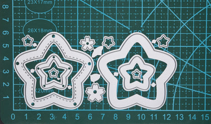 11 Piece Stars Metal Cutting Dies Set, Star, Card Making, Scrapbooking A9