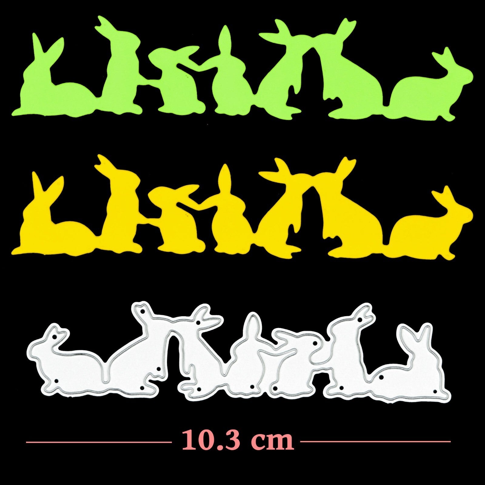 Easter Bunnies Rabbits Metal Cutting Die. Scrapbooking, Paper Crafts, D5