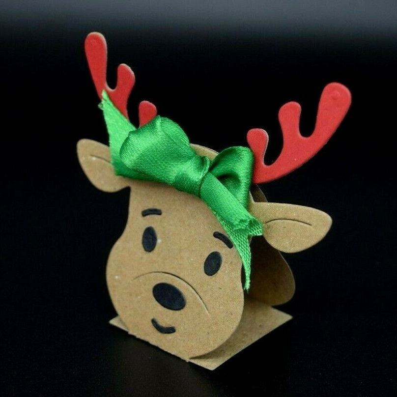 3D Christmas Reindeer Metal Cutting Die Card making, Scrapbooking *UK Seller* D4