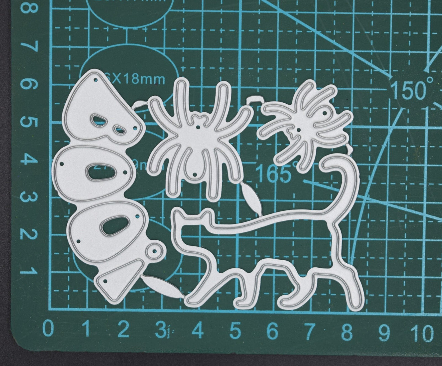 2 Spiders, Cat & "BOO!" Metal Cutting Dies Set, Halloween, Card making Crafts F9