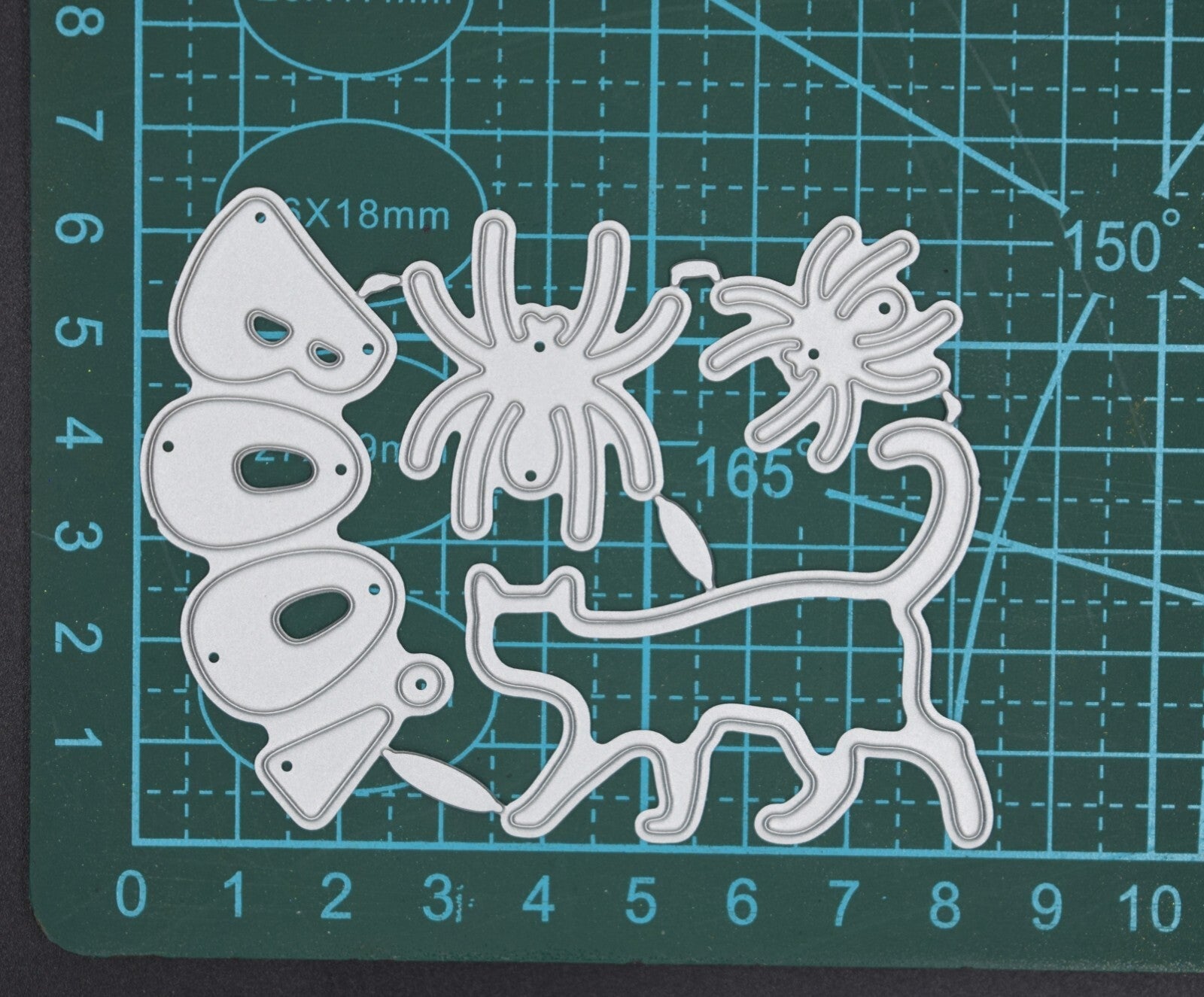 2 Spiders, Cat & "BOO!" Metal Cutting Dies Set, Halloween, Card making Crafts F9