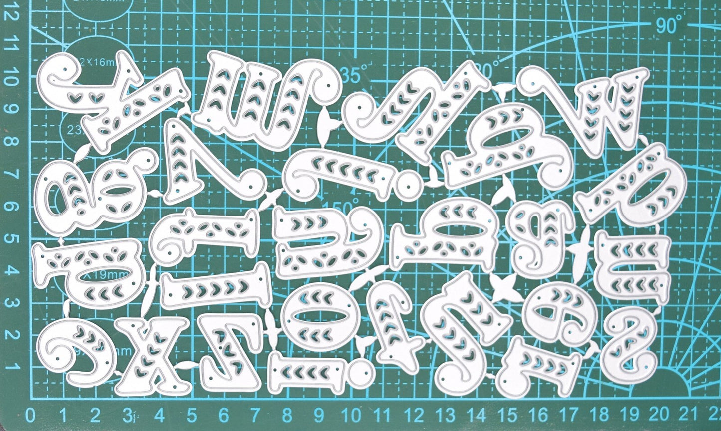 Fantastic Large Lowercase Alphabet Metal Cutting Dies, Letters, Card making, E6