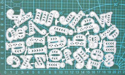 Fantastic Large Lowercase Alphabet Metal Cutting Dies, Letters, Card making, E6