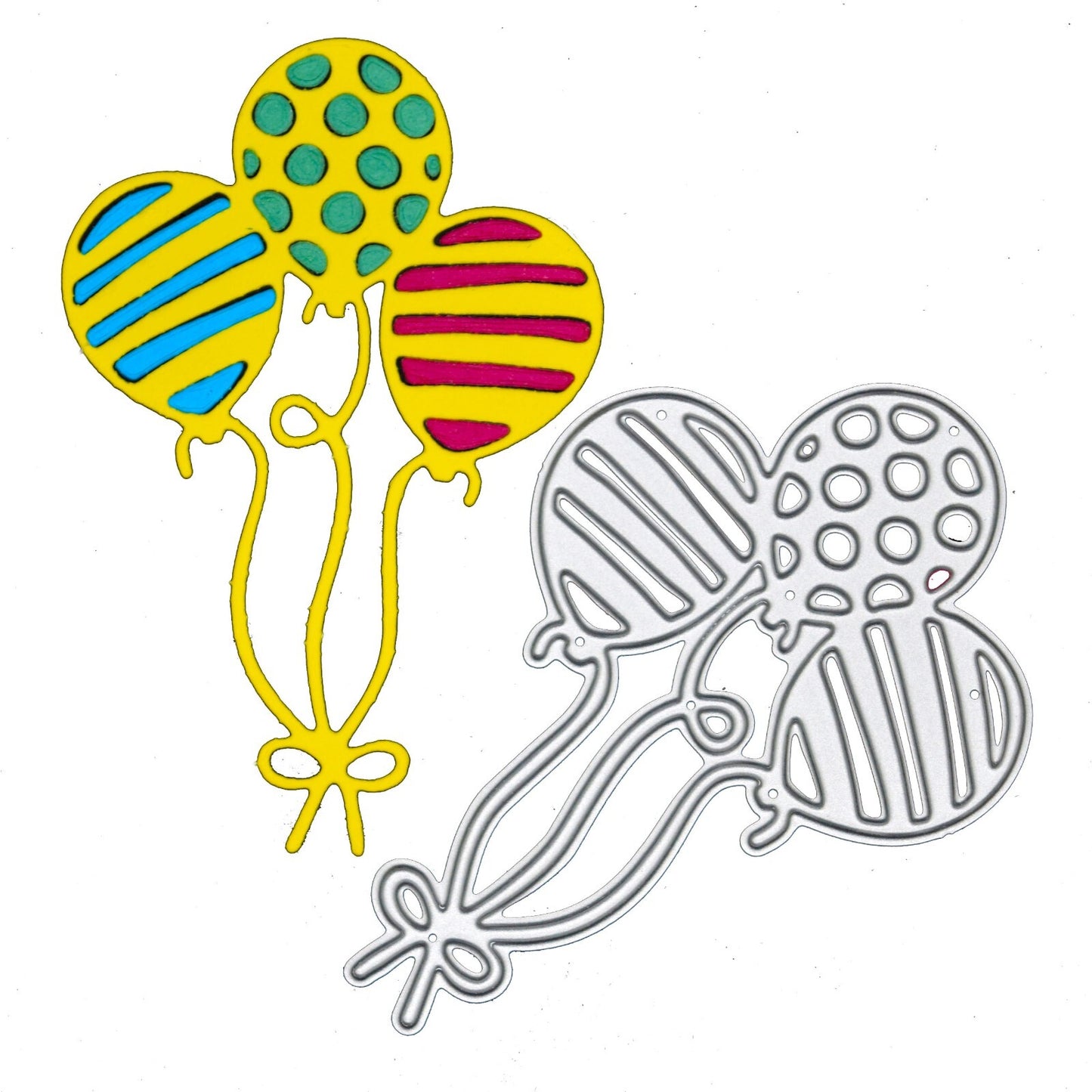 3 Balloons Metal Cutting Die, Party, Birthday, Scrapbooking, Card Making, A3