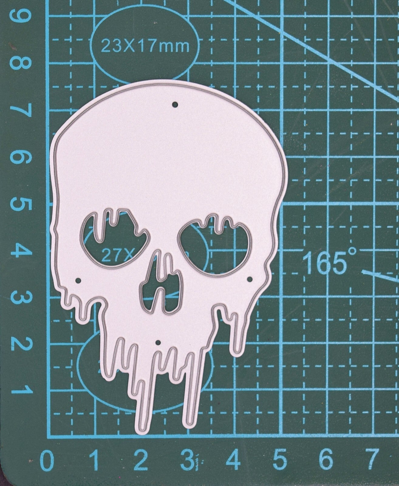 Melting/Dripping Skull Metal Cutting Die, Halloween, Card making, Crafts, I9