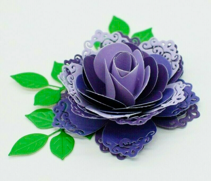 3D Rose Flower Metal Cutting Dies – Layered Floral Set