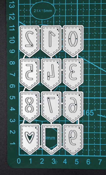 Numbers in Bunting Metal Cutting Dies Set, Card making, Paper Crafts F1