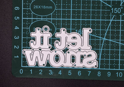 ❄ 'Let It Snow' Sentiments Metal Cutting Die, Card Making, Scrapbooking F1 ❄