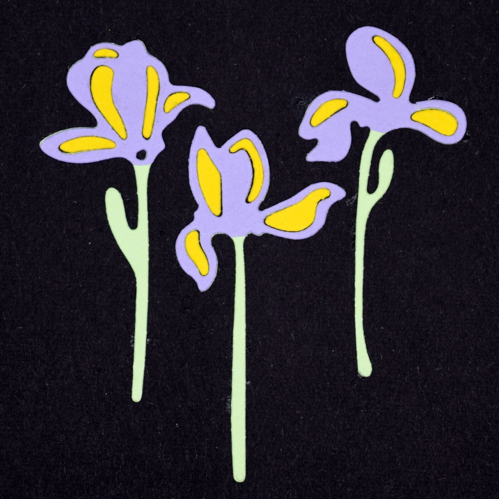 3 Iris Flowers Metal Cutting Dies, Stencil Cutters, Card making, Scrapbooking A9