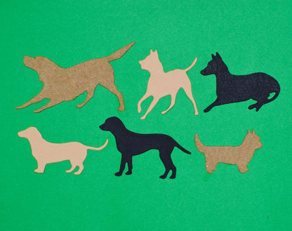 Set of 6 Metal Cutting Dies of Dogs, Stencils, Pets, Card Making Paper Crafts A5
